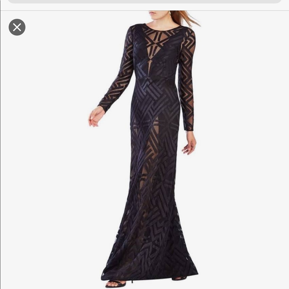 Bcbgmaxazria Viera Lace Gown Long Formal Dress